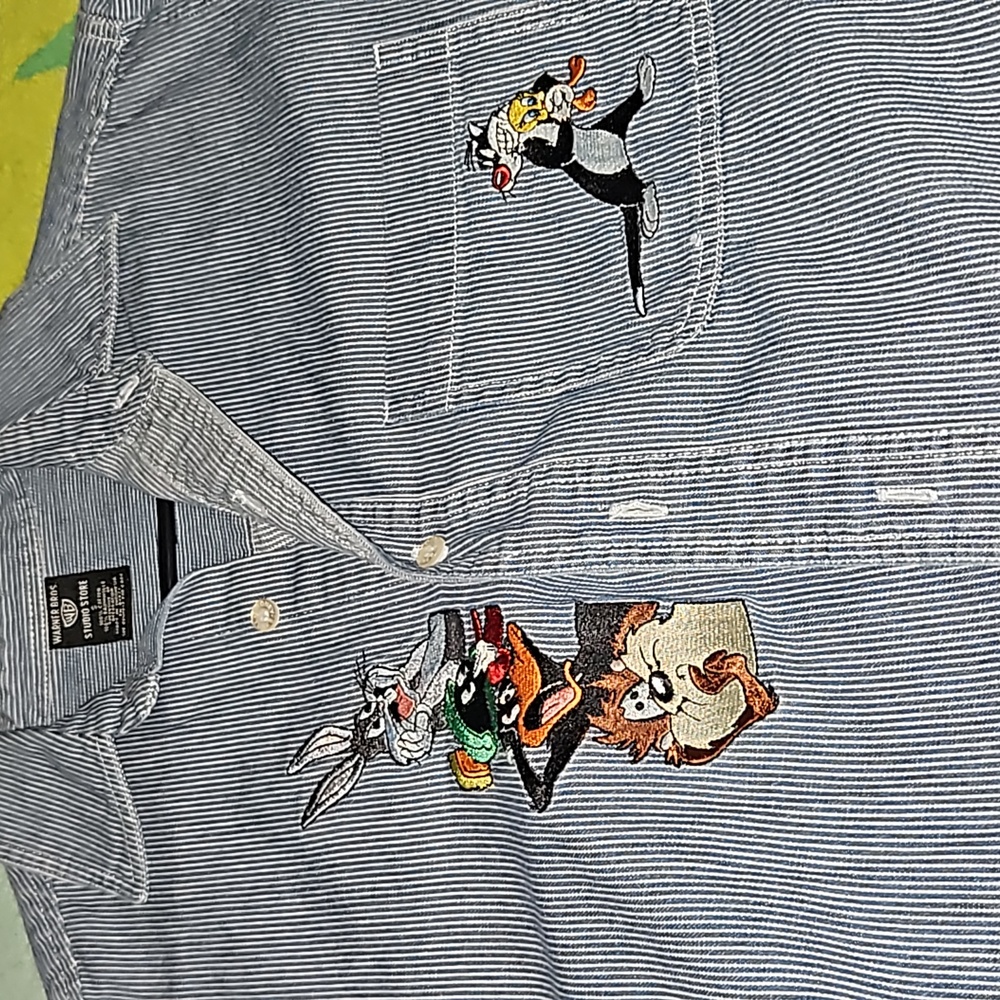 Warner brothers heavy Denim long sleeved shirt